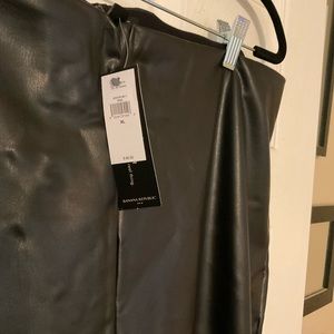 Banana Republic faux leather;high waisted and tapered leg. New